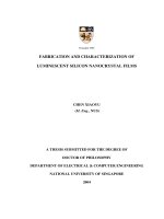 Fabrication and characterization of luminescent silicon nanocrystal films