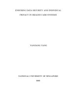 Ensuring data security and individual privacy in health care systems