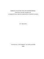 Error analysis for incompressible viscous flow based on a sequential regularization formulation