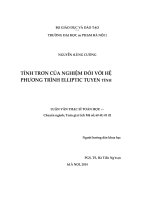 Luận văn tính trơn của nghiệm đối với hệ phương trình elliptic tuyến tính 
