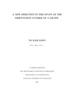 A new direction in the study of the orientation number of a graph