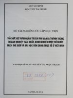 tổ chưc kế toán quản trị chi phí cà giá thành trong doanh nghiệp sản xuất kinh nghiệm một số nước trên thế giới và bài học vận dụng thực tế ở việt nam