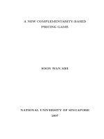 A new complementarity based pricing game