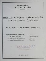 pháp luật về hợp nhất sáp nhạp ngân hàng thương mại ở việt nam