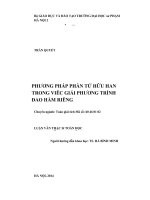 Luận văn phương pháp phần tử hữu hạn trong việc giải phương trình đạo hàm riêng 