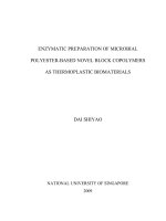 Enzymatic preparation of microbial polyester based novel block copolymers as thermoplastic biomaterials