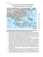 GIAI QUYET TRANH CHAP BIEN DONG VOI TRUNG QUOC