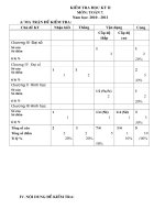 kiem tra toan 7 hoc ki II co dap an va ma tran