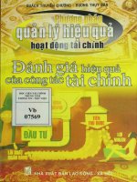 phương pháp quản lý hiệu quả hoạt động tài chính đánh giá hiệu quả của công tác tài chính