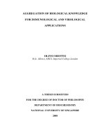 Aggregation of biological knowledge for immunological and virological applications 