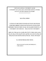 A STUDY ON THE EFFECTIVENESS OF WASP AND ONLINE AUDIO RECORDER TO DEVELOP SENTENCE INTONATION REPRODUCTION BY FIRST YEAR 