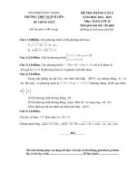 Đề thi toán lớp 10 lần 5 THPT ngô sỹ liên bắc giang 