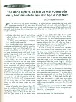 Tác động kinh tế, xã hội và môi trường của việc phát triển nhiên liệu sinh học ở việt nam 