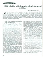 Về tái cấu trúc hệ thống ngân hàng thương mại việt nam 