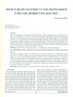 Mối quan hệ giữa xuất khẩu và tăng trưởng kinh tế ở việt nam   mô hình vòng xoắn tiến 