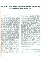 Hệ thống ngân hàng việt nam   những vấn đề đặt ra trong bối cảnh tái cơ cấu 