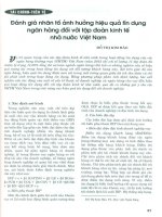 Đánh giá nhân tố ảnh hưởng hiệu quả tín dụng ngân hàng đối với tập đoàn kinh tế nhà nước việt nam 