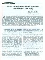 Tái cơ cấu các tập đoàn kinh tế nhà nước   thực trạng và triển vọng 