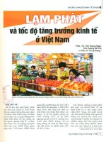 Lạm phát và tốc độ tăng trưởng kinh tế ở việt nam 