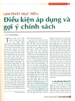 Lạm phát mục tiêu   điều kiện áp dụng và gợi ý chính sách 