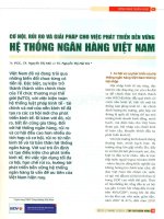 Cơ hội, rủi ro và giải pháp cho việc phát triển bền vững hệ thống ngân hàng việt nam 