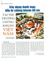 Xây dựng danh mục đầu tư chứng khoán tối ưu tại thị trường chứng khoán việt nam 