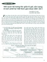 Mối quan hệ tương tác giữa tỷ giá, sản lượng và lạm phát tại việt nam giai đoạn 2001   2011 