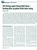 Hệ thống ngân hàng việt nam hướng đến sự phát triển bền vững 