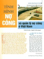Tài chính nợ công và quản lý nợ công ở việt nam 