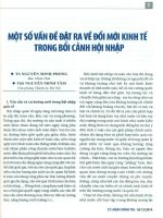 Một số vấn đề đặt ra về đổi mới kinh tế trong bối cảnh hội nhập 