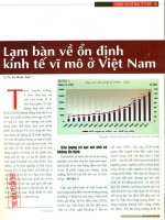 Lạm bàn về ổn định kinh tế vĩ mô ở việt nam 