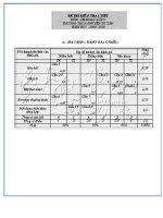 Đề thi kì 2 lớp 6 Ma trận