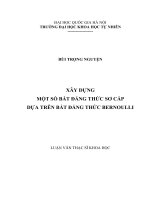 Tóm tắt luận văn thạc sĩ xây dựng một số bất đẳng thức sơ cấp dựa trên bất đẳng thức bernoulli 