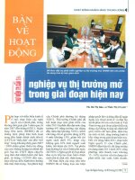 Bàn về hoạt động nghiệp vụ thị trường mở trong giai đoạn hiện nay 