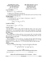Đề thi toán lớp 12 lần 5 THPT ngô sỹ liên bắc giang 