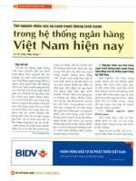 Tìm nguyên nhân của sự cạnh tranh không lành mạnh trong hệ thống ngân hàng việt nam hiện nay 