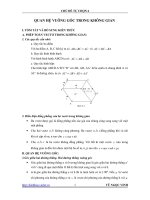 Quan hệ vuông góc trong không gian   Hình học 11 nâng cao