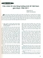 Các nhân tố ảnh hưởng đến tăng trưởng kinh tế việt nam giai đoạn 1986   2011 