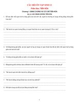 BỘ ĐỀ CƯƠNG ÔN THI TN MÔN SINH NĂM 2011