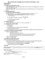 Đề cương ôn tập Toán 8 HK 2