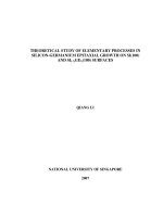 Theoretical study of elementary processes in silicon germanium epitaxial growth on SI(100) and SI1 xGEx (100) surfaces 