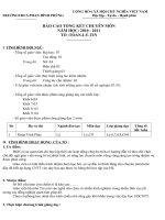 BÁO CÁO TỔNG KẾT TỔ TOÁN 10 11