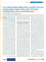 Xử lý rủi ro bằng biện pháp chuyển vốn vay ngân hàng thành vốn góp cổ phần đôi điều bàn luận và khuyến nghị 