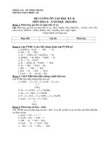 Đề cương ôn tập hóa 8 HK 2