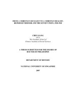 From a christian socialist to a christian realist reinhold niebuhr and the soviet union, 1930 1945 