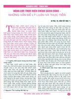 Năng lực thực hiện chính sách công   những vấn đề lý luận và thực tiễn 