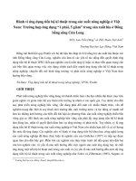 Hành vi ứng dụng tiến bộ kĩ thuật trong sản xuất nông nghiệp ở việt nam trường hợp ứng dụng “1 phải, 5 giảm” trong sản xuất lúa ở đồng bằng sông cửu long 