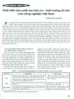 Phát triển sản xuất rau hữu cơ   một hướng đi mới của nông nghiệp việt nam 