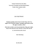Adapting speaking tasks in the text book tieng anh 11 to improve the 11th form students speaking achievement at dai mo upper secondary school 