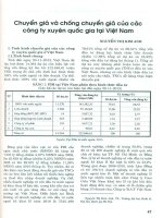 Chuyển giá và chống chuyển giá của các công ty xuyên quốc gia tại việt nam 